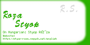 roza styop business card